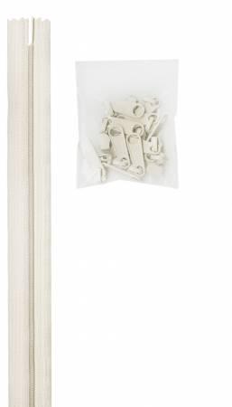 [133457] 4 Yards #4.5 Zipper Chain 16 Pulls ZIPYD-100 White