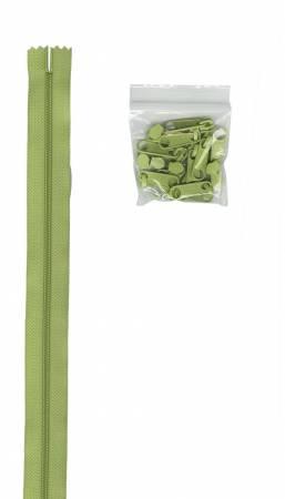 [143866] By Annie 4 Yards #4.5 zipper chain 16 Extra-Large Coordinated Pulls ZIPYD-198 Chartreuse