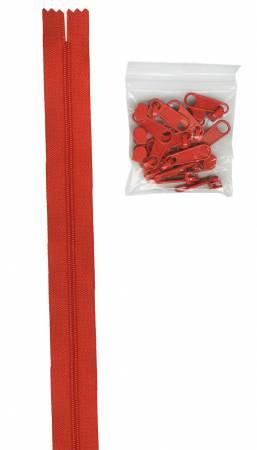 [137440] 4 Yards #4.5 Zipper Chain 16 Pulls ZIPYD-285 Tangerine