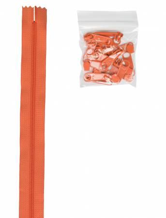 [153295] 4 Yards #4.5 Zipper Chain 16 Pulls ZIPYD-287 Pumpkin