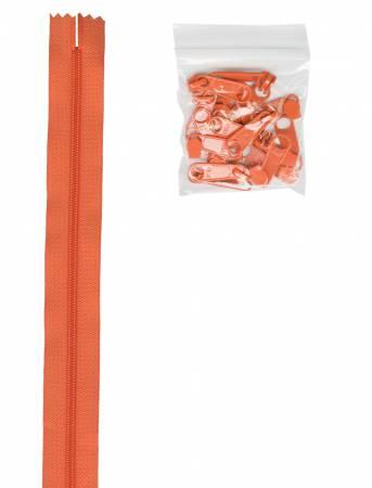 [153295] By Annie 4 Yards #4.5 zipper chain 16 Extra-Large Coordinated Pulls ZIPYD-287 Pumpkin