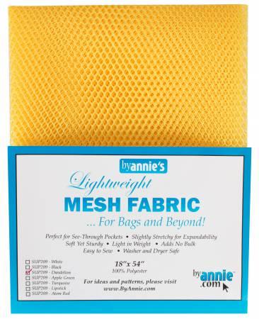 [139911] By Annie Light Weight Mesh Fabric Dandelion 18" x 54" SUP209 DND
