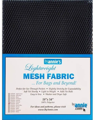 [154322] By Annie Light Weight Mesh Fabric Navy 18" x 54" SUP209-NVY