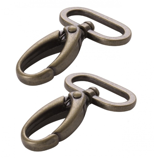 [157927] ByAnnie.com Swivel Hook 1" Antique Brass - Set of 2 #HAR1SWABTWO