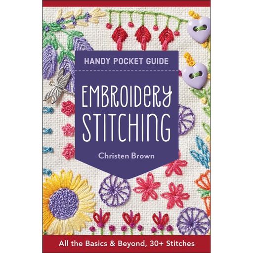 [163427] C & T Publishing Embroidery Stitching: Handy Pocket Guide by Christen Brown CTP20401