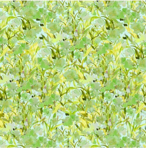 [165379] Clothworks My Happy Place Digital Print by Sue Zipkin Dianthus Y3627 110 Mint