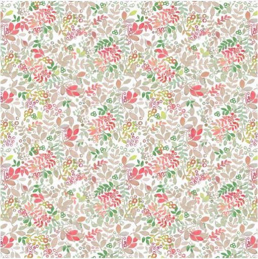 [165375] Clothworks My Happy Place Digital Print by Sue Zipkin Leaves & Buds Y3629 62 Taupe