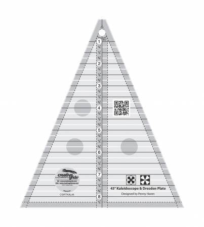 [170453] Creative Grids USA 45 Degree Kaleidoscope & Dresden Plate CGRTKAL45