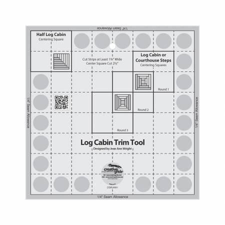 [136142] Creative Grids USA 8" Log Cabin Ruler CGRJAW1