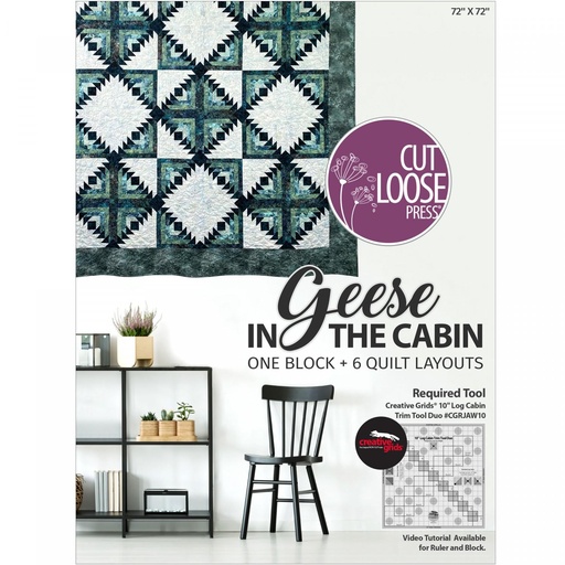 [158387] Cut Loose Press Geese in the Cabin Pattern Booklet by Camilla Quilts CLPPLUSCAM001