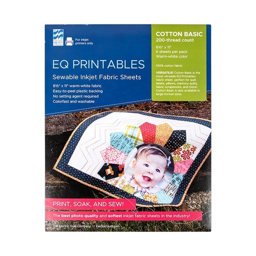 [133545] Electric Quilt Company EQ Printables Inkjet Fabric Sheets 6 PK P-FABRIC