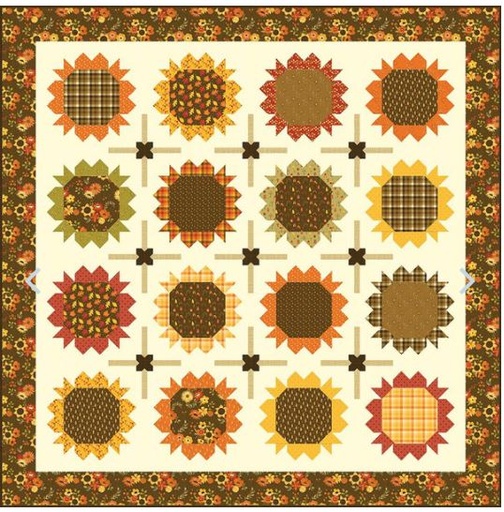 [168310] Fields of France Quilt Kit featuring Fall's in Town by Sandy Gervais for Riley Blake Designs