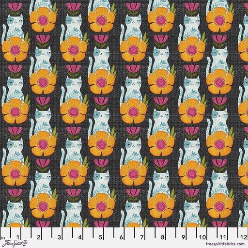 [165421] FreeSpirit Fabrics Here Kitty Kitty by Cori Dantini Bossy Boots PWCD052.XBlack