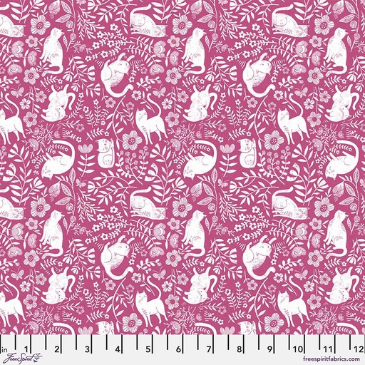 [165423] FreeSpirit Fabrics Here Kitty Kitty by Cori Dantini Here Kitty Kitty PWCD054.XPink