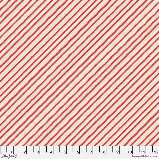 [164067] FreeSpirit Fabrics Love Santa by Cori Dantini Peppermint Stripes PWCD009.XRed