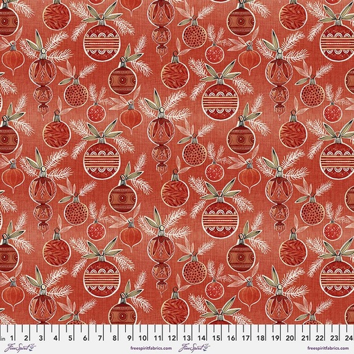 [164063] FreeSpirit Fabrics Oh Christmas Tree by Cori Dantini All The Trimmings PWCD040.XRed