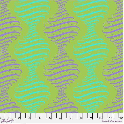 [164440] FreeSpirit Fabrics Parisville DejaVu by Tula Pink Spencer Stripe PWTP194.PISTACHIO