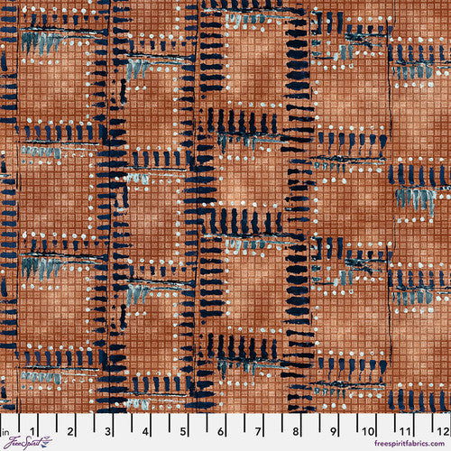 [168609] FreeSpirit Fabrics Rust & Bloom by Sarah Sczepanski Artextiles Rust - Rust PWSS018.RUST