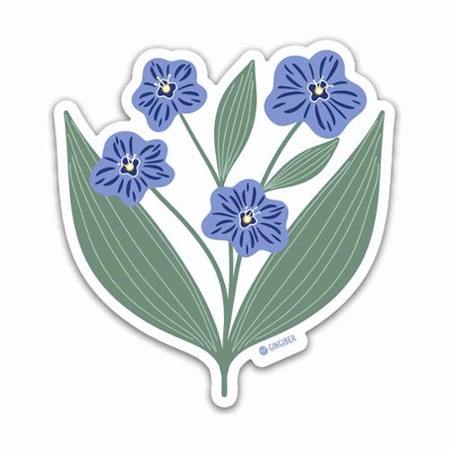 [170003] Gingiber Imaginary Flowers Forget Me Not Sticker GB ST 2086