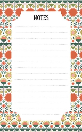 [170005] Gingiber Imaginary Flowers Popping Flowers Notepad GB NP2114