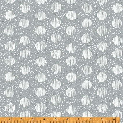 [166223] Windham Fabrics Makers Collage by Natalie Barnes Chicken Scratch 50812B-3 Mid Gray