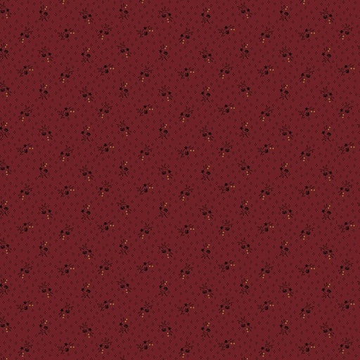 [166206] Henry Glass & Co. Scraps of Kindness by Kim Diehl Heirloom Floral Q 680 88 Cranberry