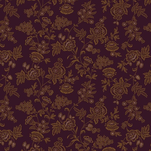 [166197] Henry Glass & Co. Scraps of Kindness by Kim Diehl Vintage Wallpaper Q 675 55 Eggplant