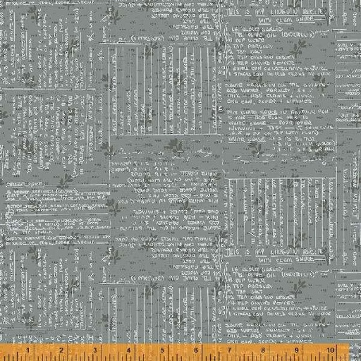 [166225] Windham Fabrics Makers Collage by Natalie Barnes Recipe Cards 52012A-3 Mid Gray