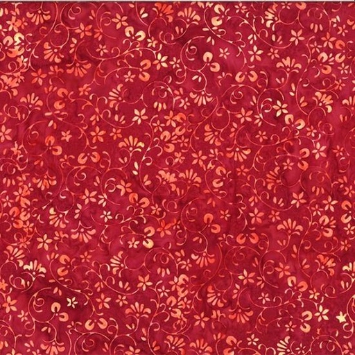 [162115] Hoffman Fabrics Bali Batik Ditsy Floral T2399-292 Cardinal