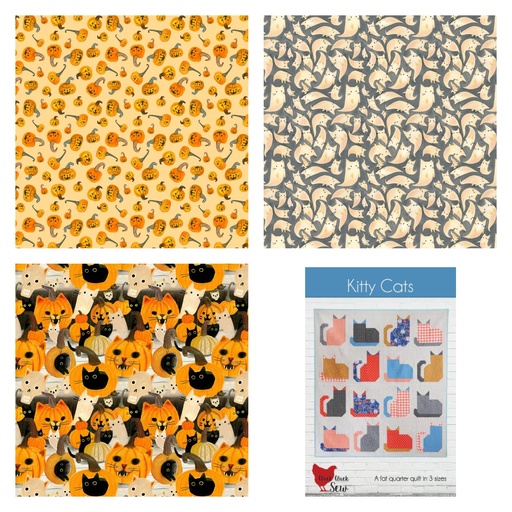 [170701] Kitty Cats Meowloween Quilt Kit