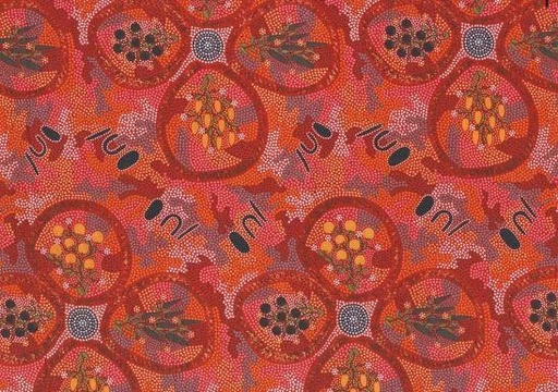 [164563] M & S Textiles Australia Popular Bush Tucker Brown by Brenda Dixon CBTBR