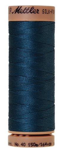 [100470] Mettler Silk Finish 40 wt Cotton Thread 164 Yds 9136-0485 Tartan Blue