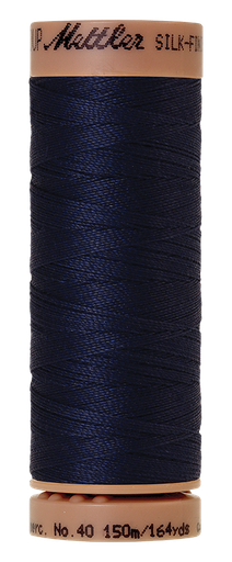 [100472] Mettler Silk Finish 40 wt Cotton Thread 164 Yds 9136-0825 Navy