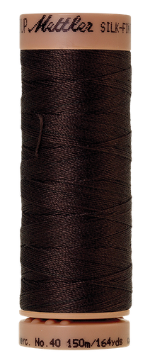 [102460] Mettler Silk Finish 40 wt Cotton Thread 164 Yds 9136-1002 Very Dark Brown