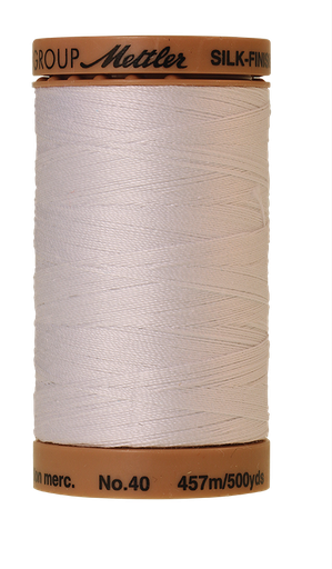 [100480] Mettler Silk Finish 40 wt Cotton Thread 500 Yds 9135-2000 White