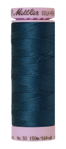 [135813] Mettler Silk Finish 50 wt Cotton Thread 164 Yds 9105-0485 Tartan Blue