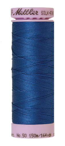 [112353] Mettler Silk Finish 50 wt Cotton Thread 164 Yds 9105-0697 Snorkel Blue