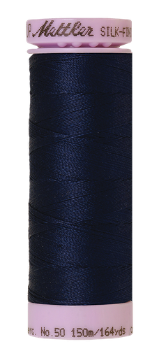 [114412] Mettler Silk Finish 50 wt Cotton Thread 164 Yds 9105-0825 Navy