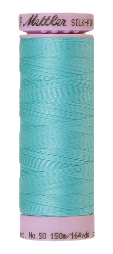 [107041] Mettler Silk Finish 50 wt Cotton Thread 164 Yds 9105-2792 Blue Curacao