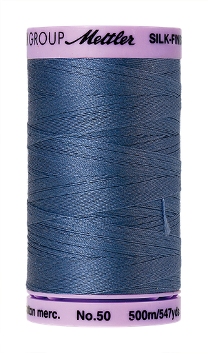 [101567] Mettler Silk Finish 50 wt Cotton Thread 547 Yds 9104-0351 Smokey Blue