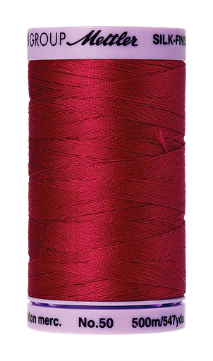 [102986] Mettler Silk Finish 50 wt Cotton Thread 547 Yds 9104-0504 Country Red