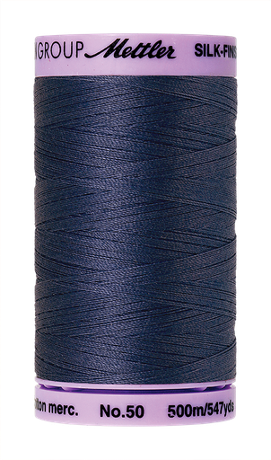 [104788] Mettler Silk Finish 50 wt Cotton Thread 547 Yds 9104-1365 True Navy