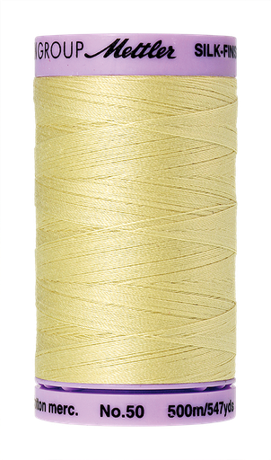 [104257] Mettler Silk Finish 50 wt Cotton Thread 547 Yds 9104-1412 Lemon Frost