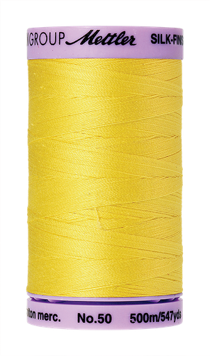 [135637] Mettler Silk Finish 50 wt Cotton Thread 547 Yds 9104-3507 Lemon Zest