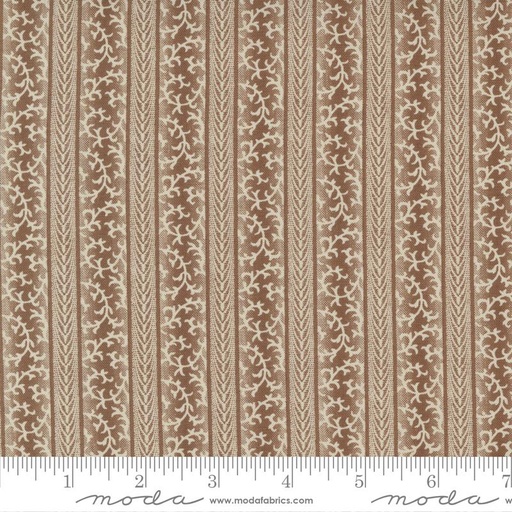 [166390] Moda Fabrics Amelias Blues by Betsy Chutchian Pinch & Pleat 31656 17 Chocolate