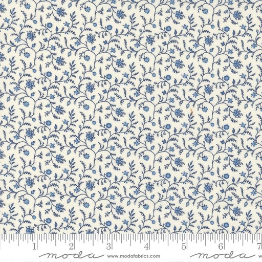 [166380] Moda Fabrics Amelias Blues by Betsy Chutchian Temperance 31654 11 Ivory