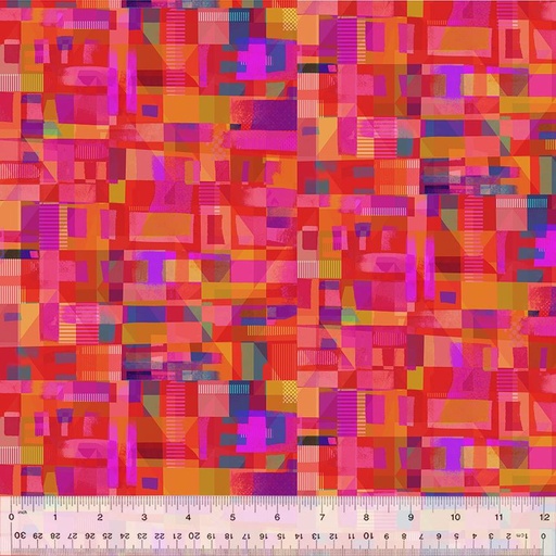 [167005] Windham Fabrics Catsville Digital Print by Gareth Lucas Prism 53487D-10 Cherry