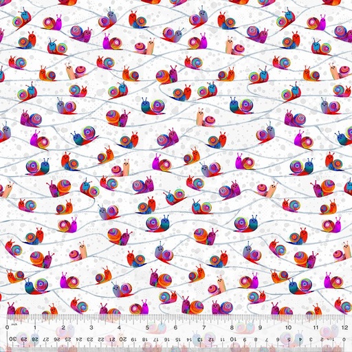 [167003] Windham Fabrics Catsville Digital Print by Gareth Lucas Snail Trail 53486D-1 Light