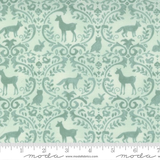 [161624] Moda Fabrics Effies Woods by Deb Strain Woodland Damask 56014 15 Mint