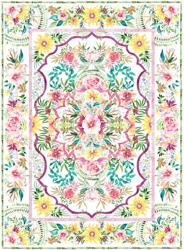 [166264] Moda Fabrics Eufloria Packaged Panel by Laura Muir for Create Joy Project Superbloom 39749 11P Rainb